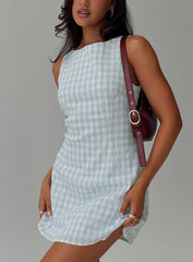 Alfalfa Mini Dress Blue Check