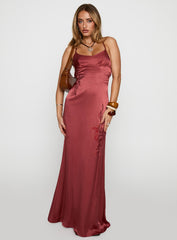 Catch You Up Beaded Maxi Dress Red