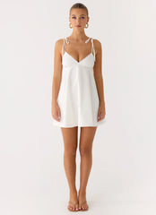 Take Me High Mini Dress - White