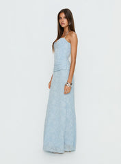 Love from Portofino Corset Maxi Dress Blue