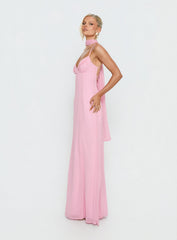 Jadira Scarf Maxi Dress Light Pink