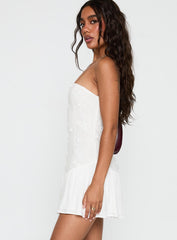 Envie Strapless Mini Dress White