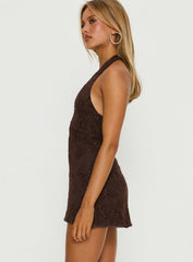 Codami Sequin Mini Dress Dark Brown