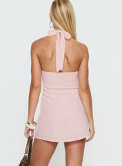 Midnight Rush Tie Detail Playsuit Pink