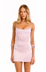 Keane Light Pink Party Mini Dress