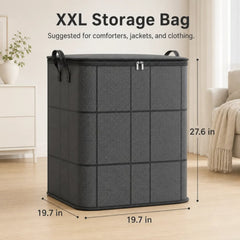 ⚡Hot Sales 49% OFF🔥-Spacious Moving Storage Bin – Zippered Organizer for Quilts, Bedding & Sweaters, Large Capacity Fabric Bag for Closet & Moving Day
