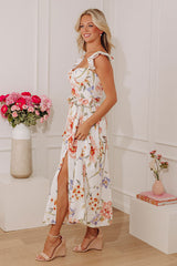 Forever in Bloom Linen-Blend Midi Dress