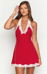 Cassidy Red Polka Dot Mini Dress