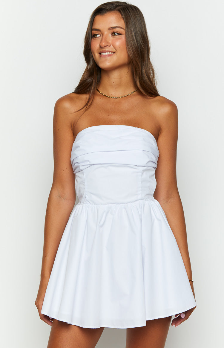 Declynn White Strapless Mini Dress
