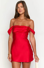 Zoella Red Off The Shoulder Mini Dress
